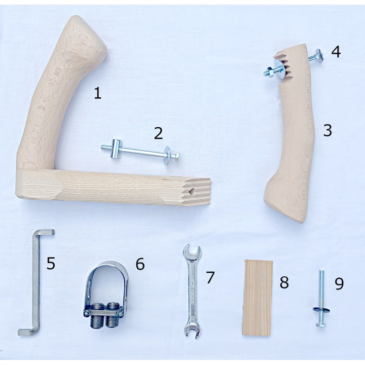 Sensenwurf für Linkshänder Ergonomisch Verstellbar Esche